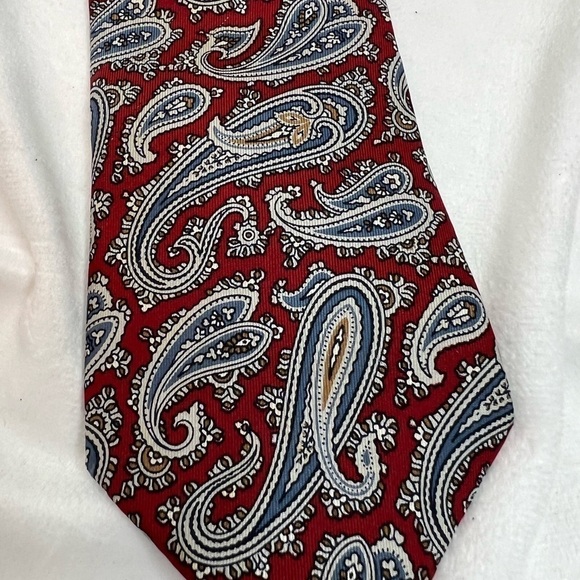 OSCAR DE LA RENTA Handsome Paisley Men’s Silk Tie - Picture 3 of 5